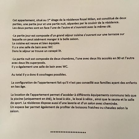 Appartement Royal Milan à deux clés partie nuit et partie jour Saint-Lary-Soulan Exterior foto